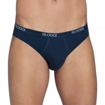 Sloggi Men's Basic Mini Briefs - Navy Cotton XX-Large