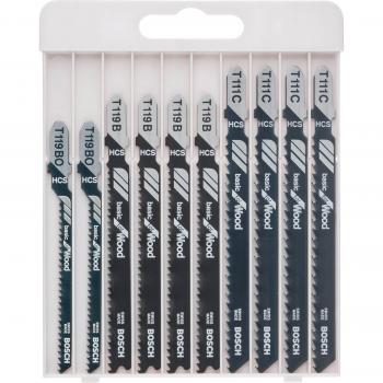 Bosch Professional Set con 10 hojas de sierra de calar Basic for Wood