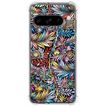 Funda Antigolpes de Silicona para Google Pixel 8 Pro 5G con Diseño de Flores 04