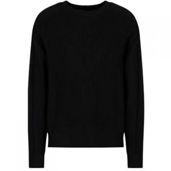 Armani Exchange Men's Black Sustainable Wool Blend Crew Neck Sweater Size S
