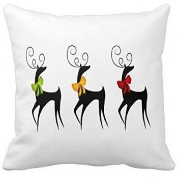 whiangfsoo un REINBOW Navidad lienzo manta almohadas funda 26x 26 #Whiangfsoo-01