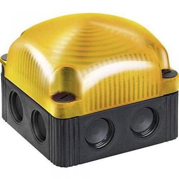 Señalizador luminoso LED amarillo 24V DC constante IP65 853.300.55