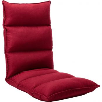 Silla plegable del piso de tela rojo vino tinto