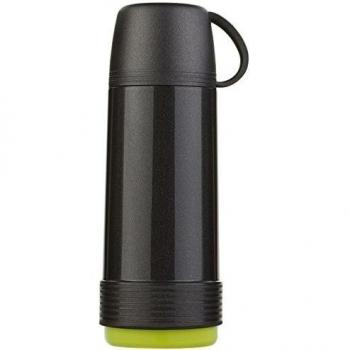 Valira Proterm Termo para líquidos de 0,75 L con Botella de Vidrio Aislante de Doble Pared Hecho en España, Color Negro-Verde, térmica