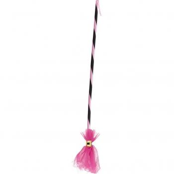 Escoba de Bruja Cuqui Rosa Infantil