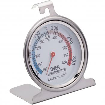 Kitchencraft Termómetro para horno 50ºC a 300ºC, Acero, Plateado, 4.3x6.6x8 cm, una unidad
