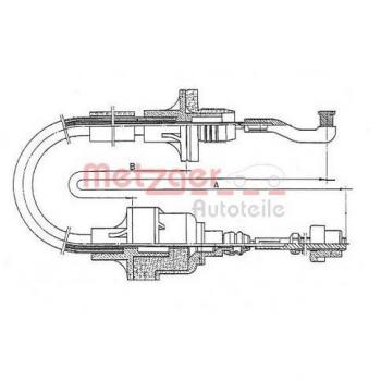 Cable de embrague METZGER 11.2551