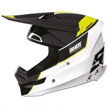 Casco de Cross Shot Furious Scope Amarillo Neón Brillante XL