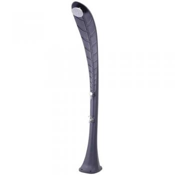 Ducha Curva de Polietileno con Calefacción Solar Gris 220 cm