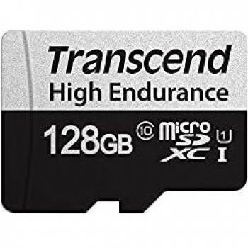 Transcend 128GB microSDXC 350V Memory Card UHS- I, C10, U3, Full HD, Up to 95/45 MB/s