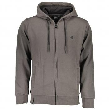 U.S. Polo Assn. Men's Gray Hooded Zip-Up Sweatshirt, Size M