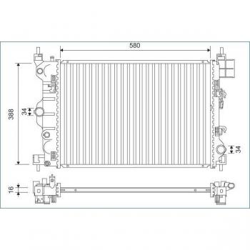 Radiador de refrigeración del motor VALEO 701171