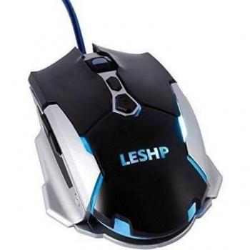 LESHP Ratón alámbrico Óptico Gaming
