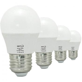BRTLX 5W G45 Bombilla LED Mini Globo Blanco Frio 6000K E27 Incandescente Equivalente a 45W Ángulo de Haz 220Grados 400Lm No Regulable 4 Unidades