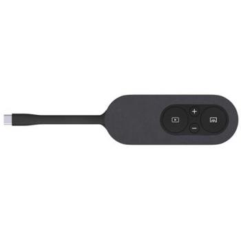 Dongle Inalámbrico para Presentaciones iiyama WP-D003C USB-C 4K Ultra HD, Alcance de 10 m, Negro y Plata