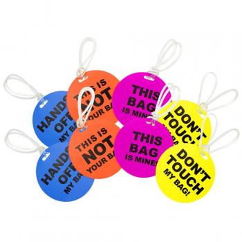 com-four® 8 Etiqueta de Equipaje para etiquetado, Etiquetas de Equipaje en Varios diseños y Colores