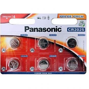 S6848 Panasonic CR2025 Lithium Pack of 6