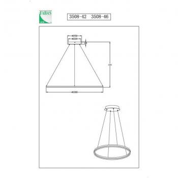 Fabas Luce Giotto Lámpara Colgante LED Ø 100 cm 1 Luz Negro
