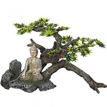 Decoración para Acuario Buda con Plantas 32,5 x 16,5 x 21 cm