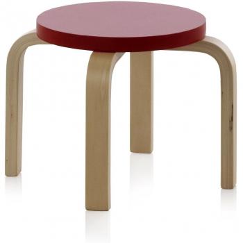 GEESE 8823 - Taburete de madera infantil, 26 x 26 x 26 cm, color rojo