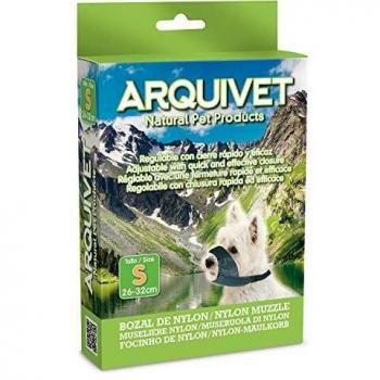 Arquivet Bozal para Perros Nylon S Color Negro adiestramiento y Paseo de Nuestros Perros - Protección para Perros pequeños - Accesorios caninos