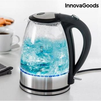 Hervidor de Agua Eléctrico LED 2200W 1,7 L Negro Acero InnovaGoods