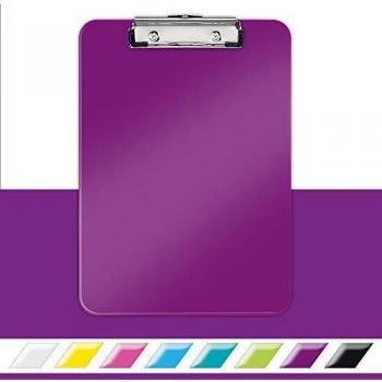 Clipboard A4 Leitz WOW Violeta, Poliestireno, 80 Hojas, con Clip