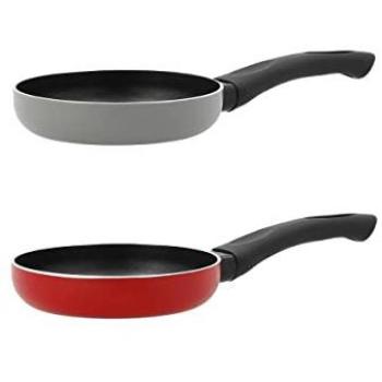 Sarten Mini Aluminio Estampado 14CM Rojo QUID RICO, Asas/Mango baquelita, Fácil de limpiar, Libre de PFOA, Apto Vitrocerámica, Apto Inducción,