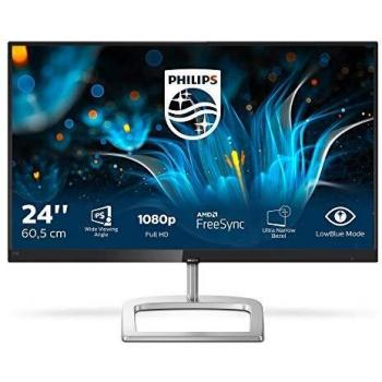 Monitor Philips E Line 246E9QDSB/00, LCD Ultra Wide-Color, 23.8, Full HD, 1920 x 1080 Pixeles, Tiempo de Respuesta 5 ms, Color Negro y Plata