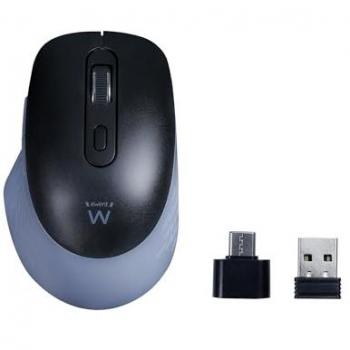 Ratón Inalámbrico Ewent EW3204 2.4GHz USB-C con Botones Silenciosos y DPI Ajustable