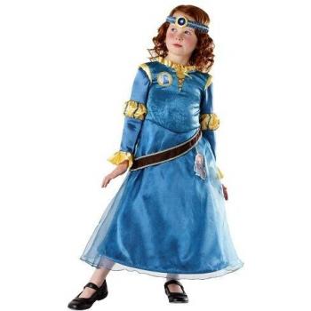 Brave - Disfraz de Mérida Deluxe para niña, infantil 3-4 años
