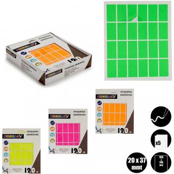 Etiquetas adhesivas 20x37mm rectangular S4 - Pack de 12