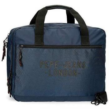 Pepe Jeans Bromley Carteron para Portátil 15,6 Azul 40x32x11 cms Poliéster
