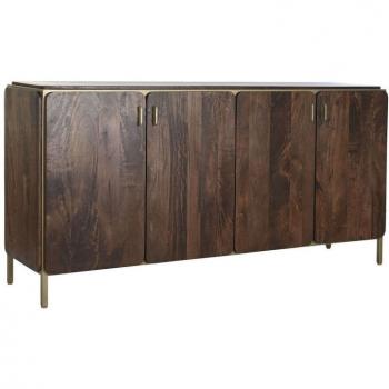 Aparador DKD Home Decor Marrón Acero Madera de mango 160 x 40 x 81 cm