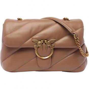 Brown Calf Leather Love Classic Shoulder Bag