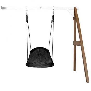 Columpio Nido Roxy de Madera FSC para Jardín, Marrón/Blanco, 160x244x207 cm