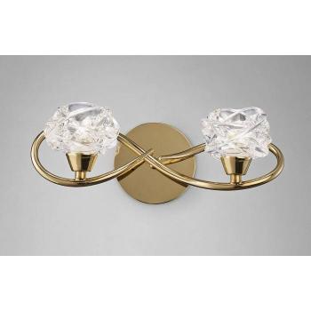Aplique Maremagnum dorado con interruptor para 2 bombillas G9