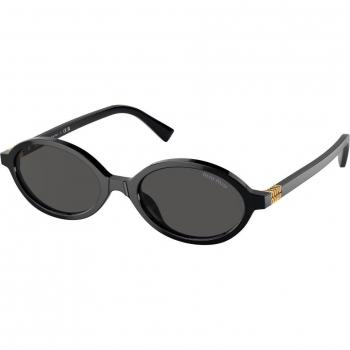 Miu Miu MU04ZS 1AB5S0 Women’s Round Black Sunglasses Size 50