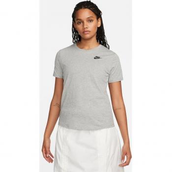 Nike Club Essentials Camiseta de Manga Corta para Mujer - Gris Claro