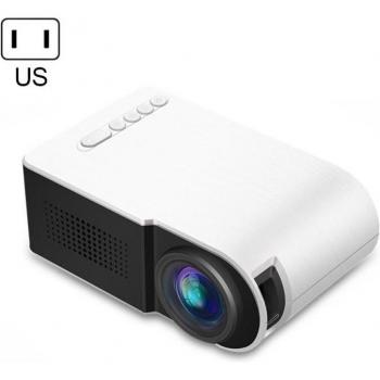 Mini Proyector LED 3D 1080P para Cine en Casa con Altavoces Estéreo Integrados y Conectividad USB - Compatible con Enchufes de UE, Reino Unido, EE. UU. y Australia