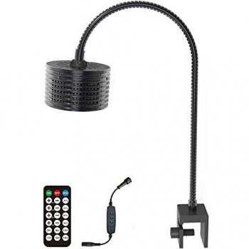 Lominie Luz De Acuario LED, Asta F20 Nano 6500K Luz De Tanque Plantada Regulable con Cuello De Cisne para Planta Refugio De Tanque De Peces De Acuario De Agua Dulce
