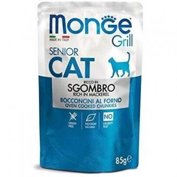 Monge Grill Senior Gato Bocconcini en Jelly Rico en Sgombro 85 g