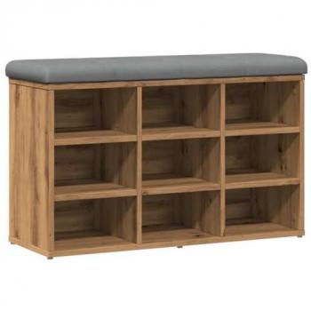 Banco zapatero de madera de ingeniería roble artisan 82x32x50 cm