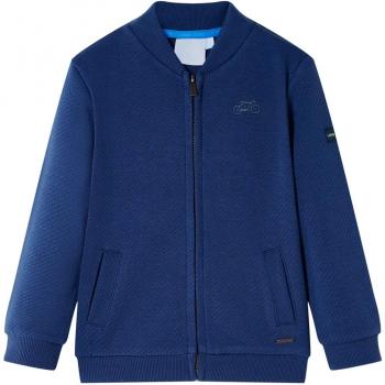 Sudadera infantil con cremallera azul marino 92