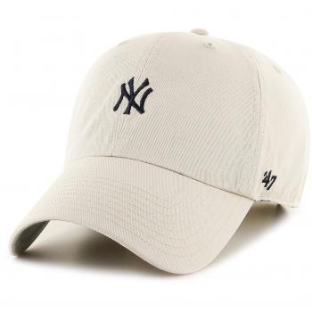 Gorra 47Brand New York Beige de Algodón con Visera Curva, ajustable, diseño de los New York Yankees