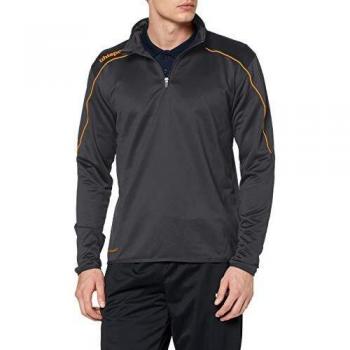 uhlsport Stream 22 1/4 Zip Top Sudadera, Hombre, Black/Fluo Orange, 164