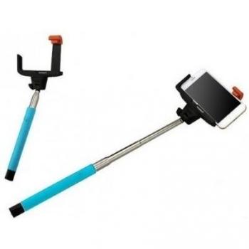 Sunstech SELFIESTICKBTBL - Barra para autorretratos con Bluetooth, color azul