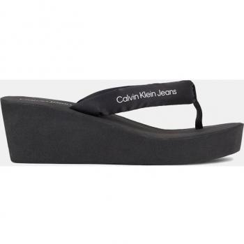 Chanclas Calvin Klein - Sandalias Deportivas Mujer con Plataforma Cuña Satén