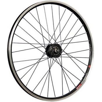 Rueda delantera de bicicleta de 26 pulgadas DT Swiss 535 con dinamo Alfine DISC negro