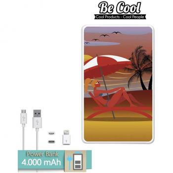 Becool® - Batería Externa Power Bank 4000 mah + Gratis 1 cable USB-MicroUsb